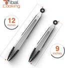 Tribal Cooking Kitchen Tongs with Silicone Tips - Stainless Steel tongs for cooking - 9" and 12" Tongs With Silicone… — 3