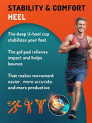 CRUVHEAL Sport Running Insoles Men – Shock Absorbing Athletic Inserts, L - Multicolor — 4