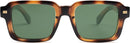 SOJOS Big Trendy Square Polarized Sunglasses Womens Mens, Retro Large Chunky Oversized Rectangle Shades SJ2345 | Dark Brown Pattern/Green — 2