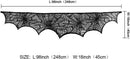 AerWo Halloween Decoration Black Lace Spiderweb Fireplace Mantle Scarf Cover Festive Party Supplies 45 X 243cm 18 x 96 inch — 2