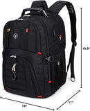 SHRRADOO Extra Large Travel Laptop Backpack for Men, Work College Backpacks | Black | Travel Backpacks — 8