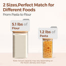 ComSaf Glass Storage Containers with Bamboo Lids 1.6/4.6 Qt 2 Pack
