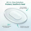 Welnove Hydrogel Blister Cushions - 18ct Blister Bandages for Feet, Heels - Blister Prevention Pads for Protection Against Shoe Friction - Water-Resistant Heel Protectors Pads for Women & Men | Clear (Heel Pack) | 18 Pack — 2