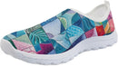Daily Low Top Slip On Floral Print Sneaker Breath Mesh Insole Shock Absorb Thick Outsole Relax Leisure Shoe - Mosaic — 6