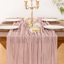 Pink Cheesecloth Table Runner Fall Boho Wedding Birthday Party Home Decor | Dusty Pink | 10ft X 1pc — 5