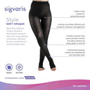 SIGVARIS Women’s Style Soft Opaque 840 Open Toe Pantyhose 20-30mmHg - Medium Short - Black | MS - Medium Short — 2