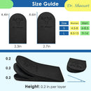 Dr. Shoesert 3 Layers Adjustable Orthopedic Heel Wedge Inserts, Supination & Pronation Correction Insoles for Bow Legs, Knee Pain, Foot Alignment (Black, Large - Women's 8.5-13|Men's 9-14) — 3