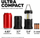 MalloMe Camping Lights LED Lantern Flashlights, Battery Operated Lamp Tent Lanterns for Power Outages, Camping Essentials Outdoor,Home,Emergency Gear, Hurricane Survival (3 AAA batteries not included) | 2 Pack | Small (300 Lumens) — 2