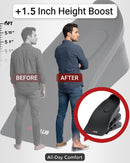 6FT CLUB Height Increase Insoles for Men, 3-Layer Half-Length Shoe Lifts — 3