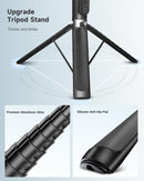 71” Phone Tripod & Selfie Stick, Portable All in One Extendable Cell Phone Tripod Stand, with Wireless Remote Control for iPhone/Samsung/Android/Camera photo 2