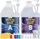 Epoxy Resin 2 Gallon, Crystal Clear Epoxy Resin Kit with Pumps, Self Leveling, Low Odor, High Gloss, No Yellowing… — 1