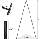 Easel Stand for Sign, Aredy 63" Portable Painting Easel, Lightweight Metal Easels for Painting Canvas, Wedding Sign (2 Pack) — 3