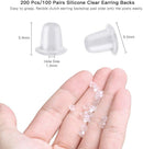 200 PCS/100Pairs 925 Sterling Silver and Gold Earring Hooks,Hypo-allergenic Fish Earring Hooks Earwires for DIY… — 4