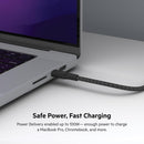 Belkin USB C to C 100W Braided Cable, 6.6ft, iPhone Charger Cord 2