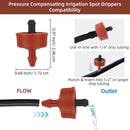 30PCS 1 GPH Pressure Compensating Drip Irrigation Spot Watering Drippers/Emitters, Self-Cleaning Constant Flow Drip Irrigation Emitters Heads Irrigation Drippers Parts for Drip Irrigation System — 2