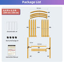 Hemmotop 6.6ft Arch Backdrop Stand Gold — 8