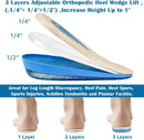 3 Layers Adjustable Orthopedic Heel Wedge Lift for Leg Length Discrepancies, Height Increase Insoles for Achilles Tendonitis, Heel Pain, Heel Cushion Cups for Heel Spur, Men and Women (Small, Beige) — 2