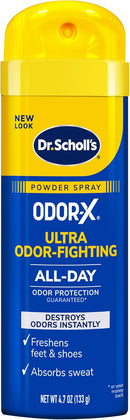 Dr. Scholl's Odor-X Odor-Fighting Spray-Powder, All-Day Odor Protection And Sweat Absorption, Odor-Fighting Spray Powder, Packaging May Vary — 1