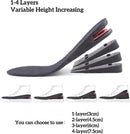 Height Increase Insoles 4 Layers, 1.2 to 3 Inches, Universal Breathable Non-Slip Air Up Shoe Lifts Inserts, Variable Height Increasing Taller Shoes with Air Cushion for Women and Men, 1 Pair — 2