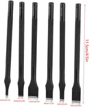 6-Piece Metal Leather Punch Set, Straight Slot DIY Craft Hand Tool with 3mm to 12mm Punchers — 2