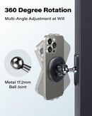 APPS2Car Gym Magnetic Phone Holder, Aluminum Alloy Base & Ball Joint, Black photo 4