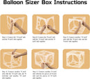Auihiay 18 Holes Balloon Sizer Box Cube, 2-10 Inch Balloon Sizer | White — 4