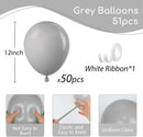 Gray Balloons 12 inch, Grey Latex 50pcs Party Balloons — 2