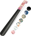 Gukeniu 16.5 Inch Long Handle Shoe Horn | Pink Gold Marble — 1