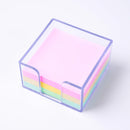 Sticky Notes Holder，Clear Acrylic 3" x 3" Post it Note Holder Dispenser for Desk, Computer Screen, Classroom Office Organizer, Light Blue — 1
