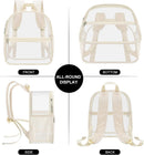 USPECLARE Clear Backpack for Stadium Approved 12×6×12 Transparent Bag | Creamy | Small — 6