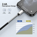Cabepow 15 FT Extra Long iPhone Charger Cord,[Apple MFi Certified] Long Apple Lightning Cable 5M,2.4A Nylon Braided iPhone Fast Charging Cord for iPhone 14/14pro/13/12/11/11Pro/X/XS/XR/XS Max/8/7 3