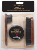 Rochester Premium Shoe Care Kit, Leather Shoe Care Kit with Black Shoe Polish, 100% Horsehair Dauber, 100% Horsehair Shoe Brush, and Soft Flannel Polishing Cloth, Shoe Accessories — 1