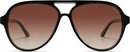 SOJOS Classic Polarized Aviator Sunglasses for Women Men, Retro Trendy Aviators Shades SJ2201 | Black/Gradient Reddish Brown | 58 Millimeters — 2