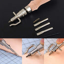Leather Groover Tool(Natural Color), 7 in 1 Adjustable Stitching Groover — 6
