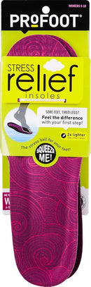 PROFOOT Stress Relief Insoles for Women Sizes 6-10, Lightweight Foam Shoe Inserts with Pressure-Relieving Technology for All-Day Comfort - 1 Pair — 1