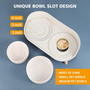 Elevated Ceramic Dog Bowl Set - Double Dog Feeding Bowls with Stand Splash Proof - Raised Dishes for Food and Water - Ideal for Small to Medium Dogs - 2 x 720 ml - 11.3 oz - White — 5
