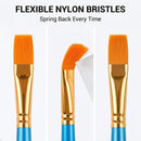 Soucolor Acrylic Paint Brushes Set, 20 Pcs Pointed Tip Artist Paintbrushes | Blue | 20-Pack — 5
