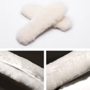 [2 Pair]Real Pure Sheepskin Luxury Insoles Sheepskin Lambswool Blended Shoe Insoles | Durable & Fluffy Perfect for Flat, Beige, [2-Pairs]US 8 — 2