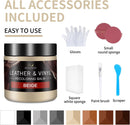 Leather Recoloring Balm and Leather Repair Kit for Furniture, Beige Leather Dye for Couches, Car Seats, Leather Paint & Stain for Sofa — 6