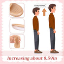1/2 Inch Heel Lifts, Gel Heel Raisers for Leg Length Discrepancies Brown Foot Height Increase Insoles Soft Shoe Lifts for Women Men Uneven Legs Comfort Half Foot Insoles for Heels Pain, 1 Pair — 3