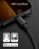 Anker New Nylon USB C to Lightning Cable, MFi-Certified Cord (6 ft, Black) 7