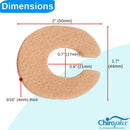 Chiroplax C-Shaped Felt Callus Cushion Pads Protector Rubbing Pain Relief Forefoot Metatarsal | 3/16" Thick (30 Pack) 3
