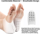 Height Increase Insoles - 1.4 Inches Height Increase Heel Cups for All-Day Comfort - Shock-Absorbing SEBS Gel Inserts for Boots & Sneakers, Deep U-Shape Heel Cushions for Men & Women - White — 3