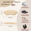 8 Pairs Heel Pads for Shoes, Adhesive Heel Grips for Womens Men, Shoe Filler Inserts for Too Big, Heel Protectors for Heel Pain, Heel Grippers for Loose Shoes, Shoe Size Reducer (Black) - Black | 8 Pairs — 7