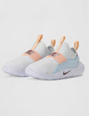 Nike Kids' Flex Runner 4 Running Shoes - Boys Girls Toddler Baby Sneakers - White/Tattoo/Football Grey/Washed Coral — 5