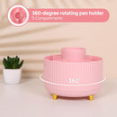 SKYDUE Pink Desk Accessories 11Pcs with Rotating Pen Holder for Desk — 4