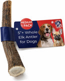 Devil Dog Pet Co Whole Elk Antlers for Dogs, Medium, Aggressive Chewers