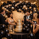 Black Balloons 100 Pack, 12 Inch Round Latex Party Balloons, Black Balloon Helium, Black Themed Graduation Halloween Birthday New Years Backdrop Prom Party Decorations — 6