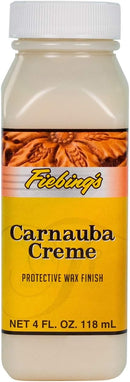 Fiebing's Carnauba Wax (4 oz) - Protective Leather Wax Creme Resists Fingerprints & Scuff Marks - Flexible, High Gloss Top Coat Finish to Restore Smooth Leathercraft, Car Seat, Boot, Shoe, Purse — 1