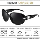 Joopin Oversized Rectangle Sunglasses UV400 Protection Shades for Women | Black Black | Polarized — 4